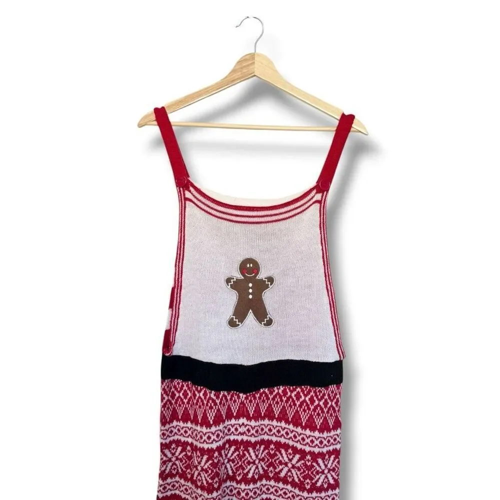 Eyeshadow Christmas Gingerbread Jumpsuit Women’s Large 32in inseam